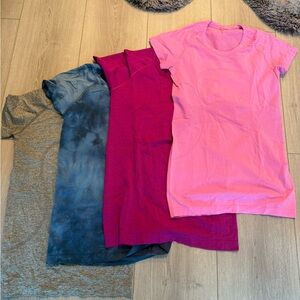 lululemon athletica Short Sleeve Tees - Pink, deep pink, Blue, Gray